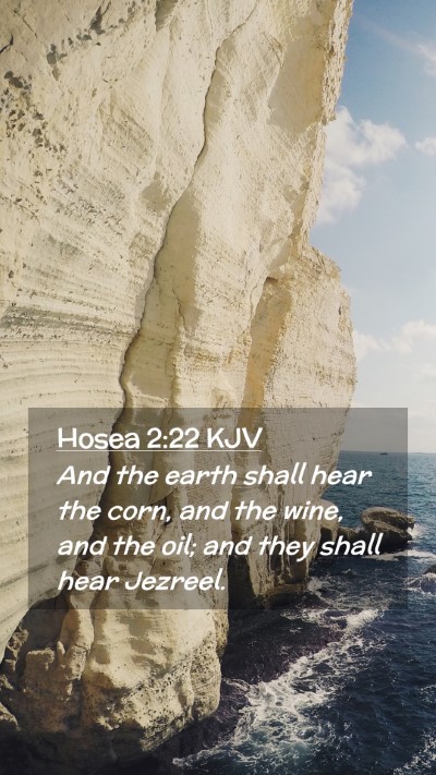 Picture 02 - Hosea 2:22 KJV Mobile Phone Wallpaper - And the earth shall hear the corn, and the wine, - Mobile Bible Verse Wallpaper