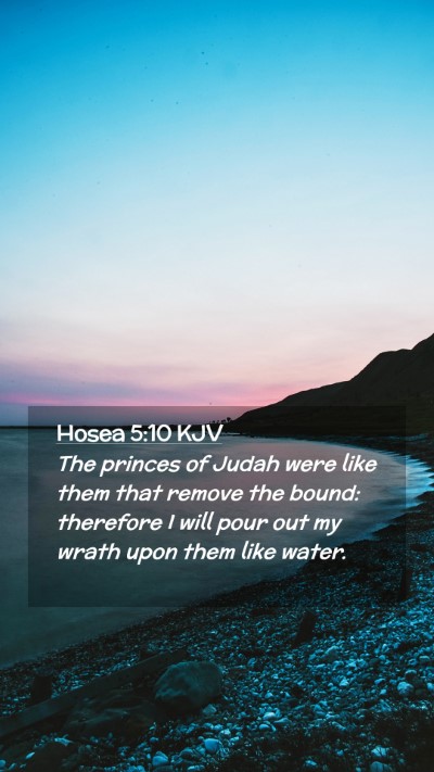 Picture 02 - Hosea 5:10 KJV Mobile Phone Wallpaper - The princes of Judah were like them that remove - Mobile Bible Verse Wallpaper