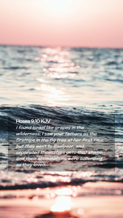 Picture 02 - Hosea 9:10 KJV Mobile Phone Wallpaper - I found Israel like grapes in the wilderness; I - Mobile Bible Verse Wallpaper