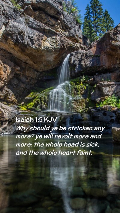 Picture 02 - Isaiah 1:5 KJV Mobile Phone Wallpaper - Why should ye be stricken any more? ye will - Mobile Bible Verse Wallpaper