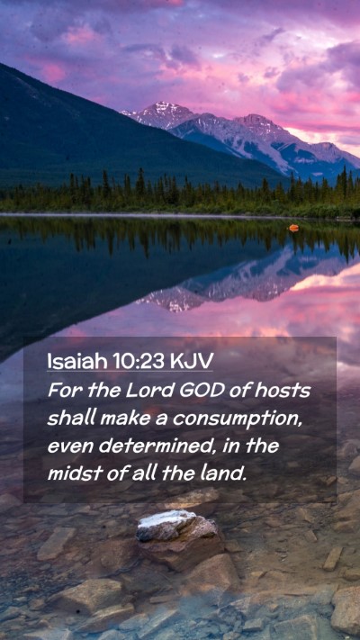 Picture 02 - Isaiah 10:23 KJV Mobile Phone Wallpaper - For the Lord GOD of hosts shall make a - Mobile Bible Verse Wallpaper