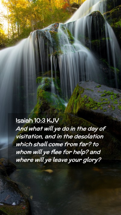 Picture 02 - Isaiah 10:3 KJV Mobile Phone Wallpaper - And what will ye do in the day of visitation, and - Mobile Bible Verse Wallpaper