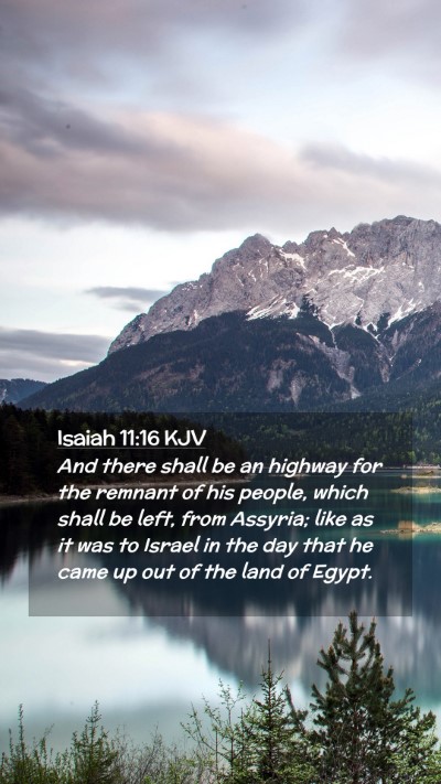 Picture 02 - Isaiah 11:16 KJV Mobile Phone Wallpaper - And there shall be an highway for the remnant of - Mobile Bible Verse Wallpaper