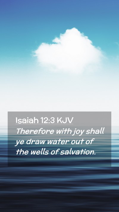 Picture 02 - Isaiah 12:3 KJV Mobile Phone Wallpaper - Therefore with joy shall ye draw water out of the - Mobile Bible Verse Wallpaper