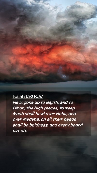 Picture 02 - Isaiah 15:2 KJV Mobile Phone Wallpaper - He is gone up to Bajith, and to Dibon, the high - Mobile Bible Verse Wallpaper