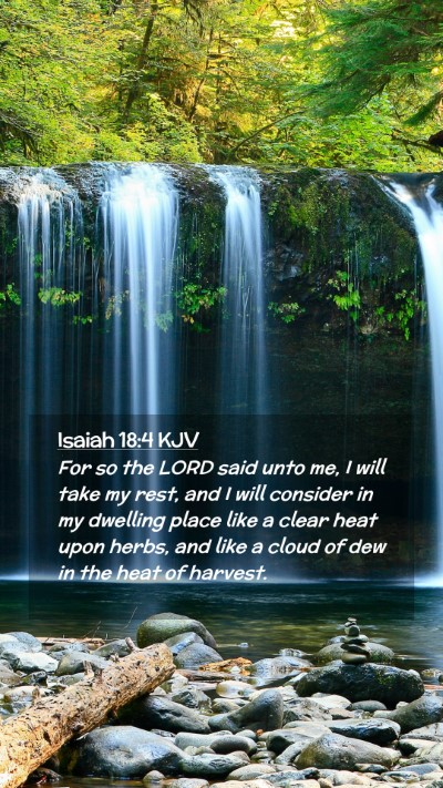 Picture 02 - Isaiah 18:4 KJV Mobile Phone Wallpaper - For so the LORD said unto me, I will take my - Mobile Bible Verse Wallpaper