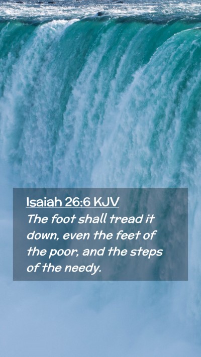 Picture 02 - Isaiah 26:6 KJV Mobile Phone Wallpaper - The foot shall tread it down, even the feet of - Mobile Bible Verse Wallpaper