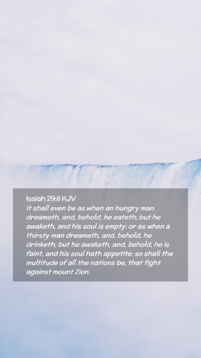 Picture 02 - Isaiah 29:8 KJV Mobile Phone Wallpaper - It shall even be as when an hungry man dreameth, - Mobile Bible Verse Wallpaper