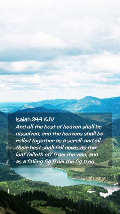 Picture 02 - Isaiah 34:4 KJV Mobile Phone Wallpaper - And all the host of heaven shall be dissolved, - Mobile Bible Verse Wallpaper