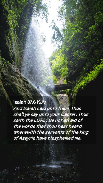 Picture 02 - Isaiah 37:6 KJV Mobile Phone Wallpaper - And Isaiah said unto them, Thus shall ye say unto - Mobile Bible Verse Wallpaper