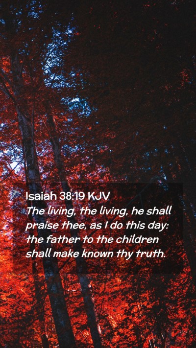 Picture 02 - Isaiah 38:19 KJV Mobile Phone Wallpaper - The living, the living, he shall praise thee, as - Mobile Bible Verse Wallpaper