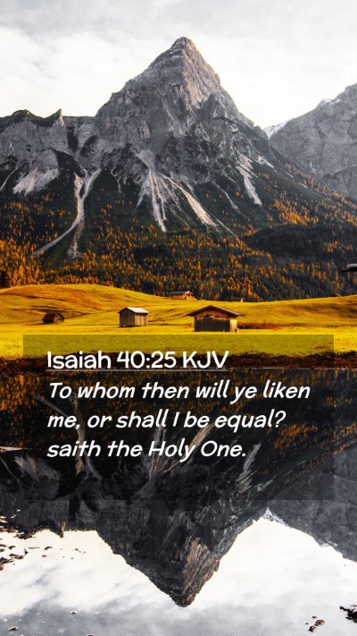Picture 02 - Isaiah 40:25 KJV Mobile Phone Wallpaper - To whom then will ye liken me, or shall I be - Mobile Bible Verse Wallpaper