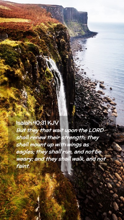 Picture 02 - Isaiah 40:31 KJV Mobile Phone Wallpaper - But they that wait upon the LORD shall renew - Mobile Bible Verse Wallpaper