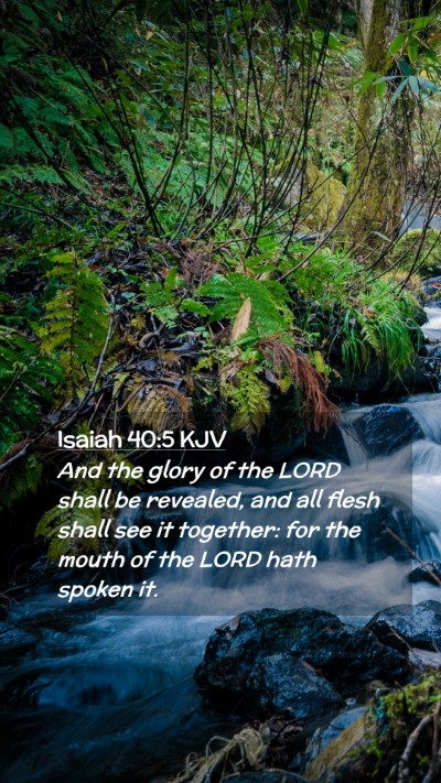 Picture 02 - Isaiah 40:5 KJV Mobile Phone Wallpaper - And the glory of the LORD shall be revealed, and - Mobile Bible Verse Wallpaper