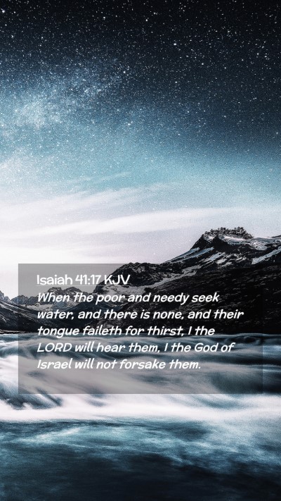 Picture 02 - Isaiah 41:17 KJV Mobile Phone Wallpaper - When the poor and needy seek water, and there is - Mobile Bible Verse Wallpaper
