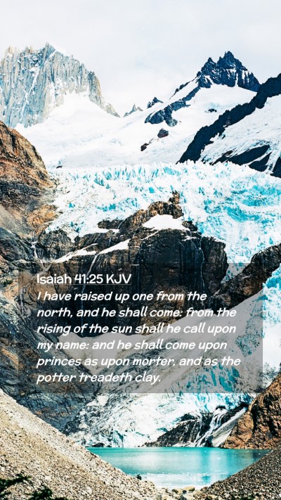 Picture 02 - Isaiah 41:25 KJV Mobile Phone Wallpaper - I have raised up one from the north, and he shall - Mobile Bible Verse Wallpaper