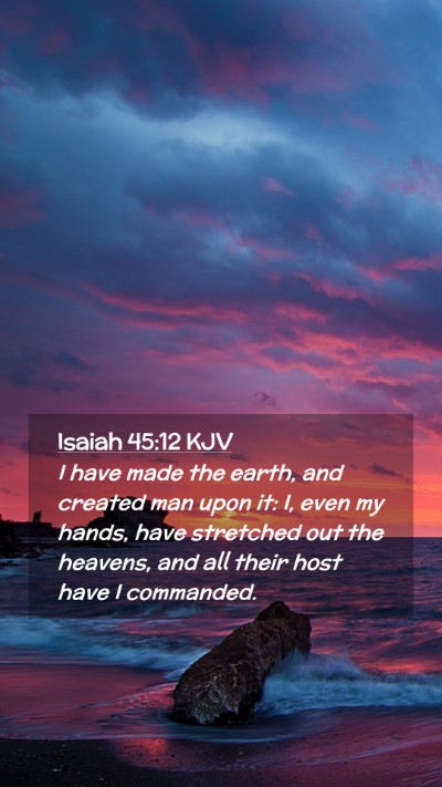 Picture 02 - Isaiah 45:12 KJV Mobile Phone Wallpaper - I have made the earth, and created man upon it: - Mobile Bible Verse Wallpaper