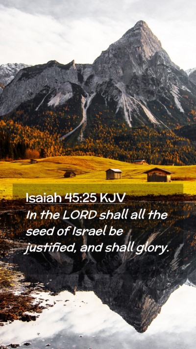 Picture 02 - Isaiah 45:25 KJV Mobile Phone Wallpaper - In the LORD shall all the seed of Israel be - Mobile Bible Verse Wallpaper