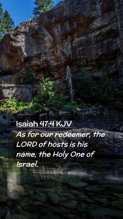 Picture 02 - Isaiah 47:4 KJV Mobile Phone Wallpaper - As for our redeemer, the LORD of hosts is his - Mobile Bible Verse Wallpaper