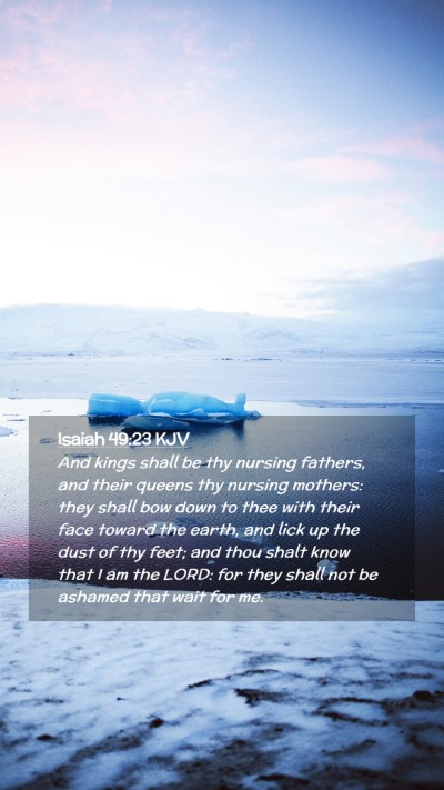 Picture 02 - Isaiah 49:23 KJV Mobile Phone Wallpaper - And kings shall be thy nursing fathers, and their - Mobile Bible Verse Wallpaper