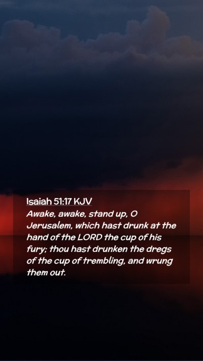 Picture 02 - Isaiah 51:17 KJV Mobile Phone Wallpaper - Awake, awake, stand up, O Jerusalem, which hast - Mobile Bible Verse Wallpaper