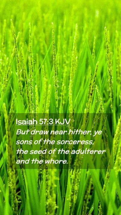 Picture 02 - Isaiah 57:3 KJV Mobile Phone Wallpaper - But draw near hither, ye sons of the sorceress, - Mobile Bible Verse Wallpaper