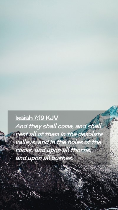 Picture 02 - Isaiah 7:19 KJV Mobile Phone Wallpaper - And they shall come, and shall rest all of them - Mobile Bible Verse Wallpaper