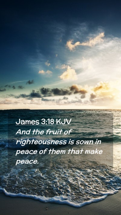 Picture 02 - James 3:18 KJV Mobile Phone Wallpaper - And the fruit of righteousness is sown in peace - Mobile Bible Verse Wallpaper