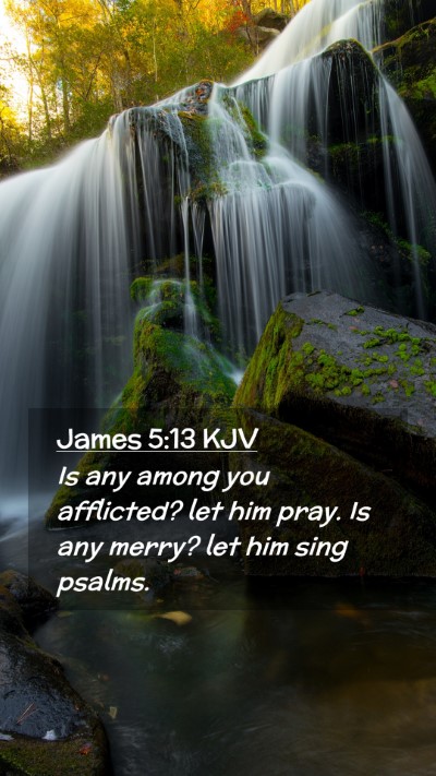 Picture 02 - James 5:13 KJV Mobile Phone Wallpaper - Is any among you afflicted? let him pray. Is any - Mobile Bible Verse Wallpaper