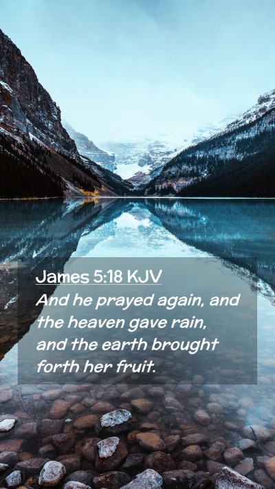 Picture 02 - James 5:18 KJV Mobile Phone Wallpaper - And he prayed again, and the heaven gave rain, - Mobile Bible Verse Wallpaper