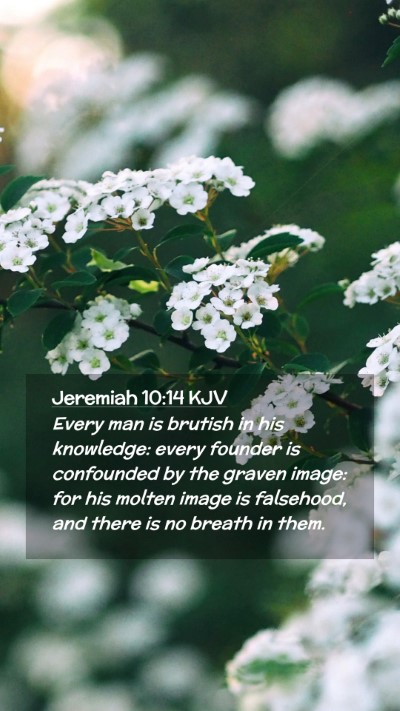 Picture 02 - Jeremiah 10:14 KJV Mobile Phone Wallpaper - Every man is brutish in his knowledge: every - Mobile Bible Verse Wallpaper
