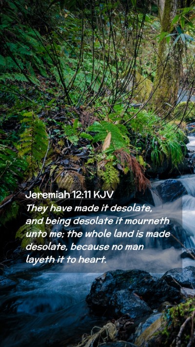 Picture 02 - Jeremiah 12:11 KJV Mobile Phone Wallpaper - They have made it desolate, and being desolate it - Mobile Bible Verse Wallpaper