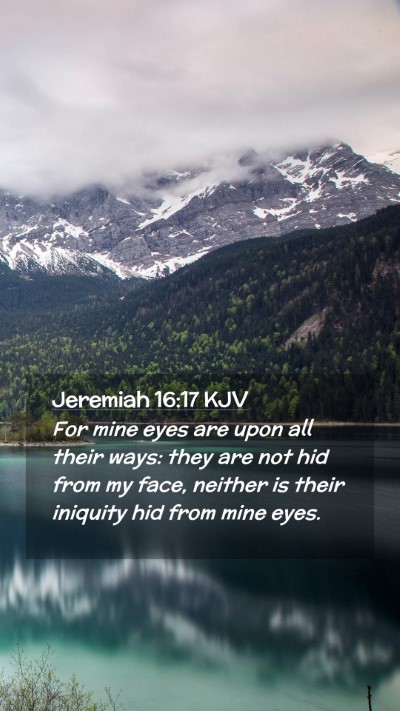 Picture 02 - Jeremiah 16:17 KJV Mobile Phone Wallpaper - For mine eyes are upon all their ways: they are - Mobile Bible Verse Wallpaper