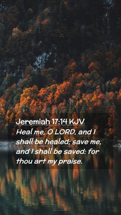 Picture 02 - Jeremiah 17:14 KJV Mobile Phone Wallpaper - Heal me, O LORD, and I shall be healed; save me, - Mobile Bible Verse Wallpaper