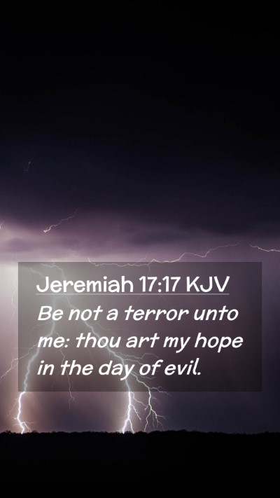 Picture 02 - Jeremiah 17:17 KJV Mobile Phone Wallpaper - Be not a terror unto me: thou art my hope in the - Mobile Bible Verse Wallpaper