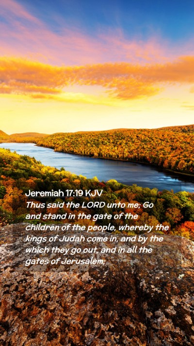 Picture 02 - Jeremiah 17:19 KJV Mobile Phone Wallpaper - Thus said the LORD unto me; Go and stand in the - Mobile Bible Verse Wallpaper
