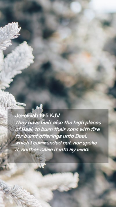 Picture 02 - Jeremiah 19:5 KJV Mobile Phone Wallpaper - They have built also the high places of Baal, to - Mobile Bible Verse Wallpaper