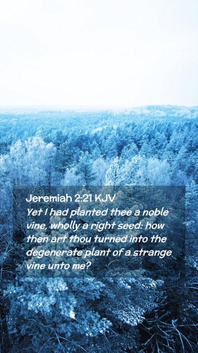 Picture 02 - Jeremiah 2:21 KJV Mobile Phone Wallpaper - Yet I had planted thee a noble vine, wholly a - Mobile Bible Verse Wallpaper