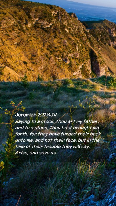 Picture 02 - Jeremiah 2:27 KJV Mobile Phone Wallpaper - Saying to a stock, Thou art my father; and to a - Mobile Bible Verse Wallpaper