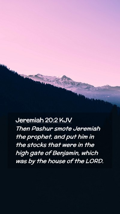 Picture 02 - Jeremiah 20:2 KJV Mobile Phone Wallpaper - Then Pashur smote Jeremiah the prophet, and put - Mobile Bible Verse Wallpaper