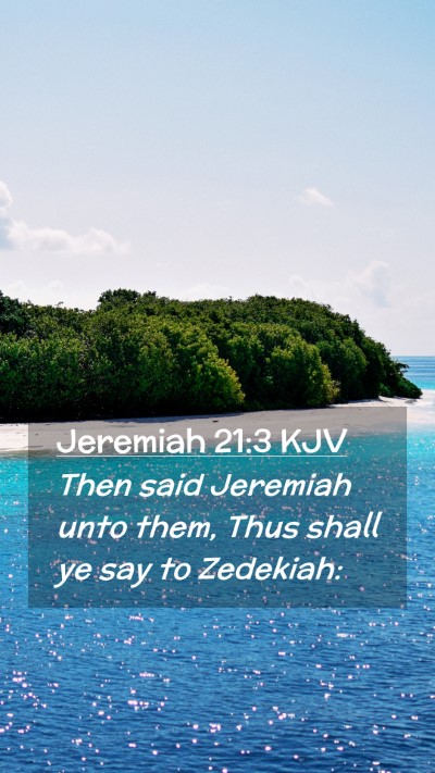 Picture 02 - Jeremiah 21:3 KJV Mobile Phone Wallpaper - Then said Jeremiah unto them, Thus shall ye say - Mobile Bible Verse Wallpaper