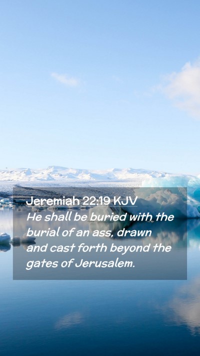 Picture 02 - Jeremiah 22:19 KJV Mobile Phone Wallpaper - He shall be buried with the burial of an ass, - Mobile Bible Verse Wallpaper