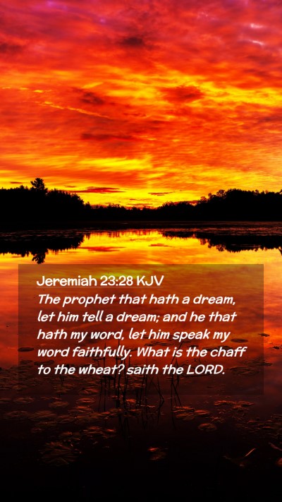Picture 02 - Jeremiah 23:28 KJV Mobile Phone Wallpaper - The prophet that hath a dream, let him tell a - Mobile Bible Verse Wallpaper