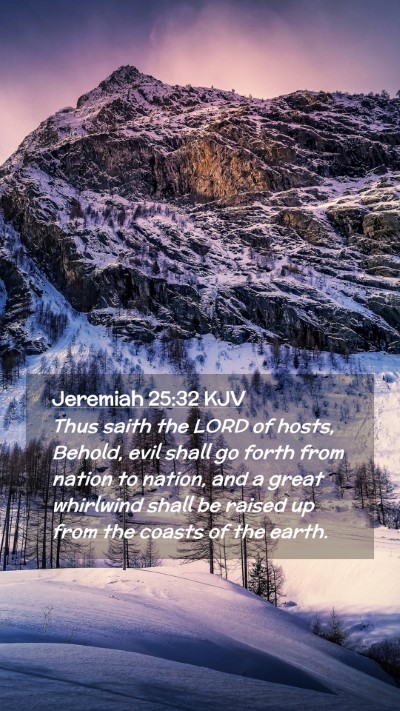 Picture 02 - Jeremiah 25:32 KJV Mobile Phone Wallpaper - Thus saith the LORD of hosts, Behold, evil shall - Mobile Bible Verse Wallpaper