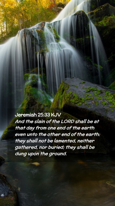 Picture 02 - Jeremiah 25:33 KJV Mobile Phone Wallpaper - And the slain of the LORD shall be at that day - Mobile Bible Verse Wallpaper
