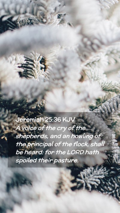 Picture 02 - Jeremiah 25:36 KJV Mobile Phone Wallpaper - A voice of the cry of the shepherds, and an - Mobile Bible Verse Wallpaper