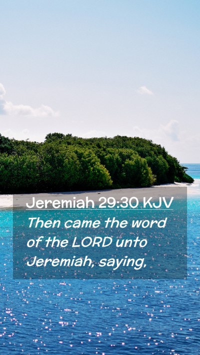Picture 02 - Jeremiah 29:30 KJV Mobile Phone Wallpaper - Then came the word of the LORD unto Jeremiah, - Mobile Bible Verse Wallpaper