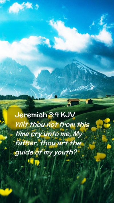 Picture 02 - Jeremiah 3:4 KJV Mobile Phone Wallpaper - Wilt thou not from this time cry unto me, My - Mobile Bible Verse Wallpaper