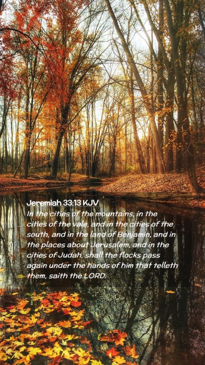 Picture 02 - Jeremiah 33:13 KJV Mobile Phone Wallpaper - In the cities of the mountains, in the cities of - Mobile Bible Verse Wallpaper