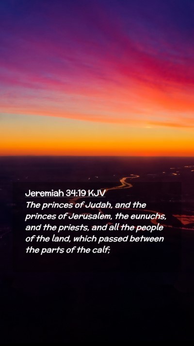Picture 02 - Jeremiah 34:19 KJV Mobile Phone Wallpaper - The princes of Judah, and the princes of - Mobile Bible Verse Wallpaper
